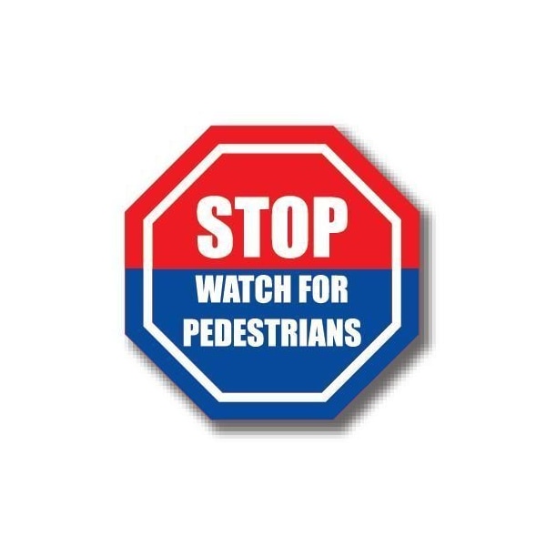 Ergomat 12in OCTAGON SIGNS - Stop Watch for Pedestrians DSV-SIGN 144 #1063 -UEN - main